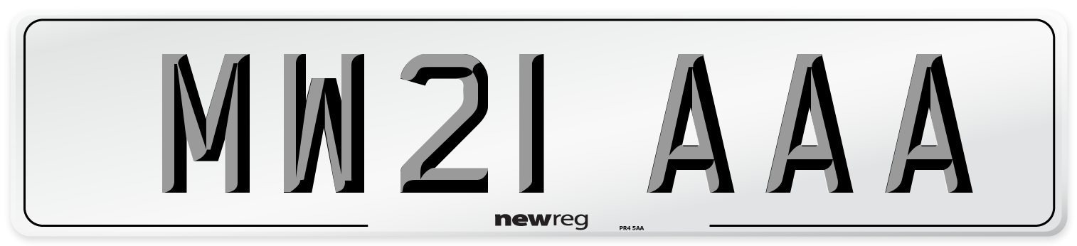 MW21 AAA Number Plate from New Reg